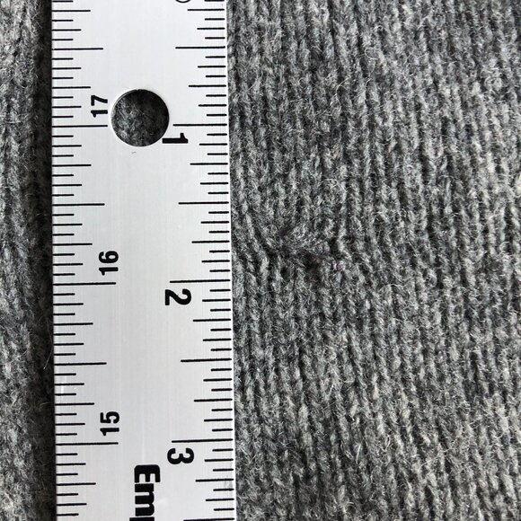 Rugby Ralph Lauren Wool Sweater Small Grey Shawl Collar Elbow Patches - Picture 3 of 4